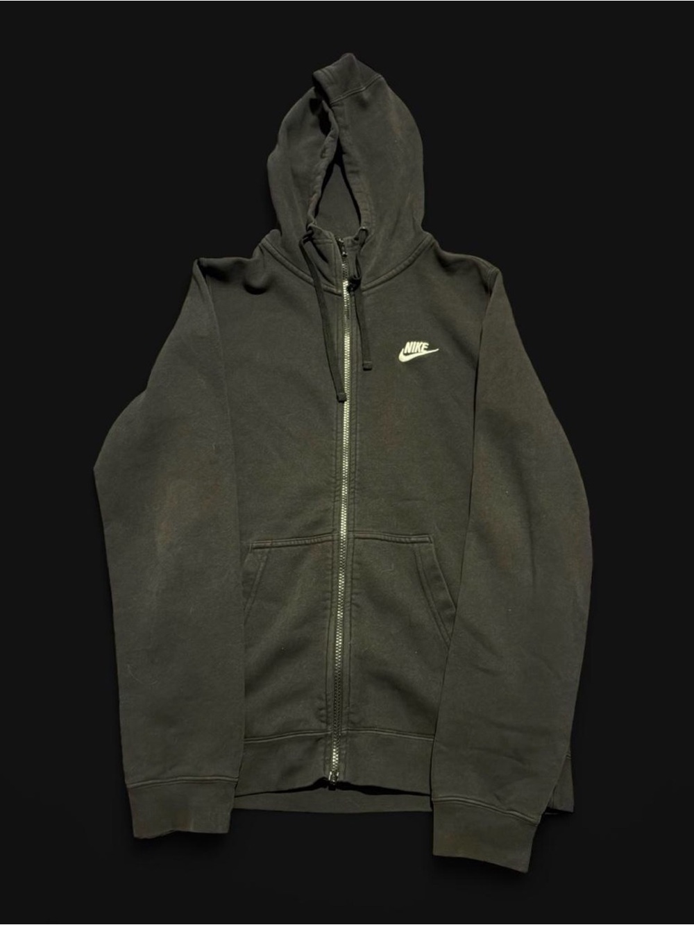 Nike Black Full-Zip Hooded Windbreaker Jacket